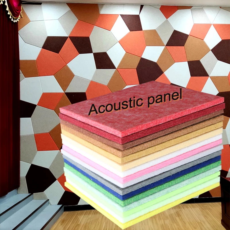 Factory Wholesale Acoustic Panel Custom 8mm/9mm Polyester Felt Wall Panels For Office Ceiling Decorative