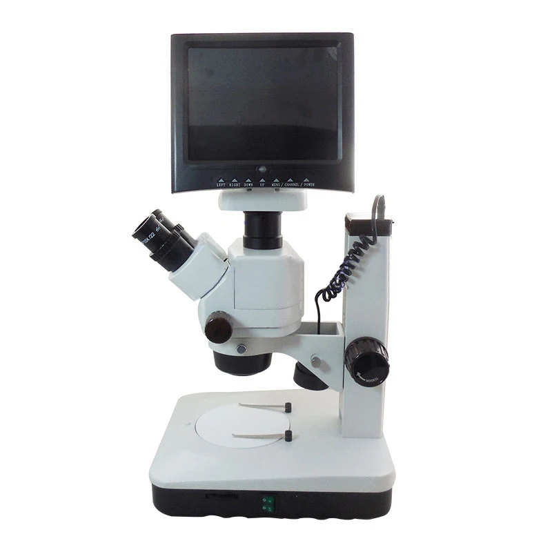 7X-45X Цифровой Видео Стерео микроскоп с непрерывным увеличением и ЖК-дисплеем с экраном камеры