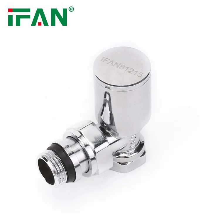 IFAN New Arrival Plumbing Chrome Plated Radiator Valve Custom Angled Thermostatic Radiator Valve With Factory Price