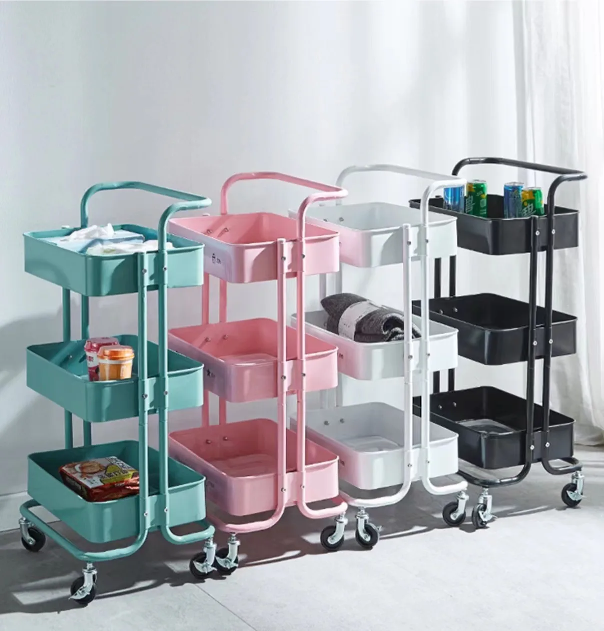 Salon Furniture Storage Rack Barber Shop Special Hairdressing Nail Tools Trolley
