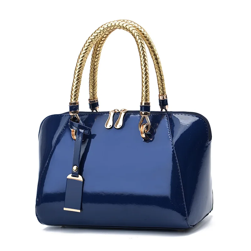New arrival fashion women handbag large capacity ladies hand bag wholesale patent leather bags