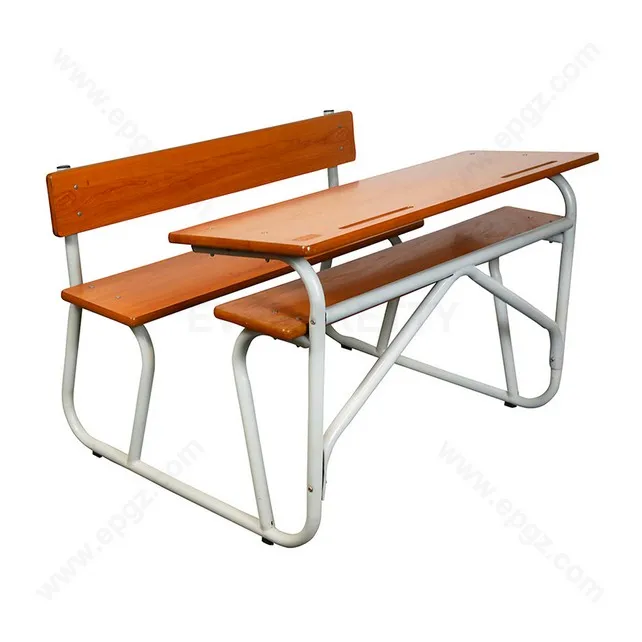 High School Furniture Double Desk and Chair for College