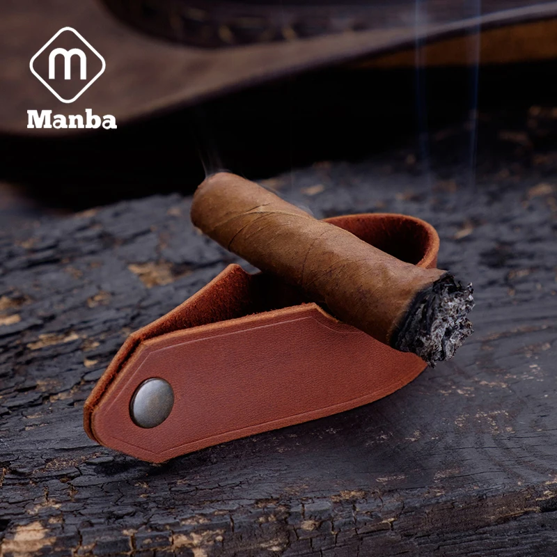 Custom Logo Leather Cigar Holder Stand Cigar Rest for Cigars