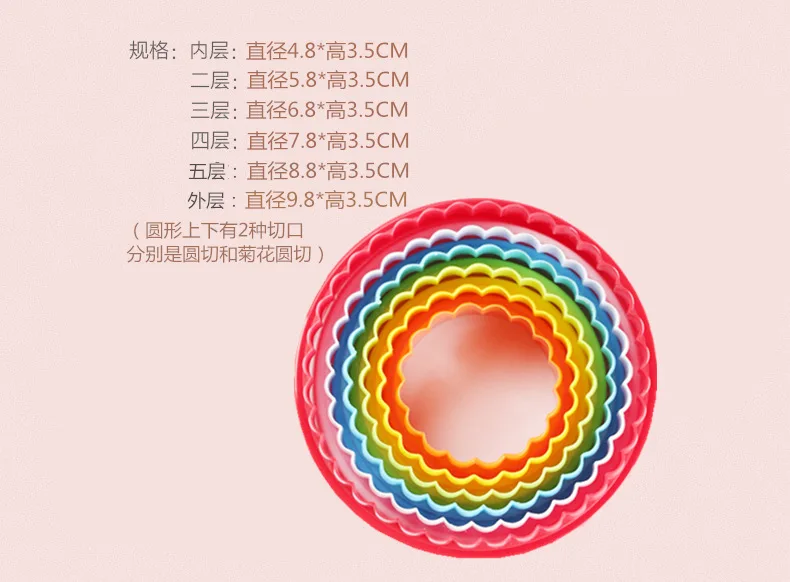 Customizable Plastic Cookie Cutter Set Gingerbread Star Square Round Flower Heart Christmas Tree Shapes
