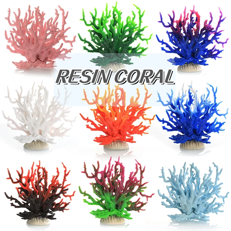 Fish Tank Ornaments Simulation Coral Tree Aquariums Accessories Resin Coral Reef Landscaping Decoration Crafts
