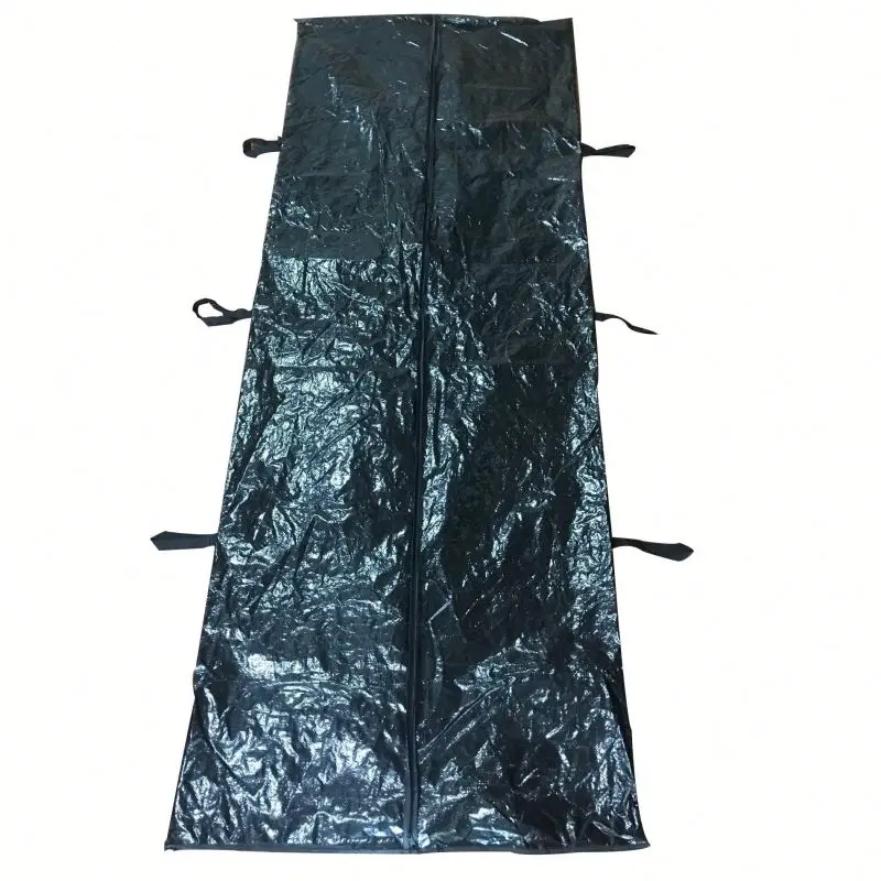 Chlorine Free PE  American Style Black Adult Body Bags with Build In Handles