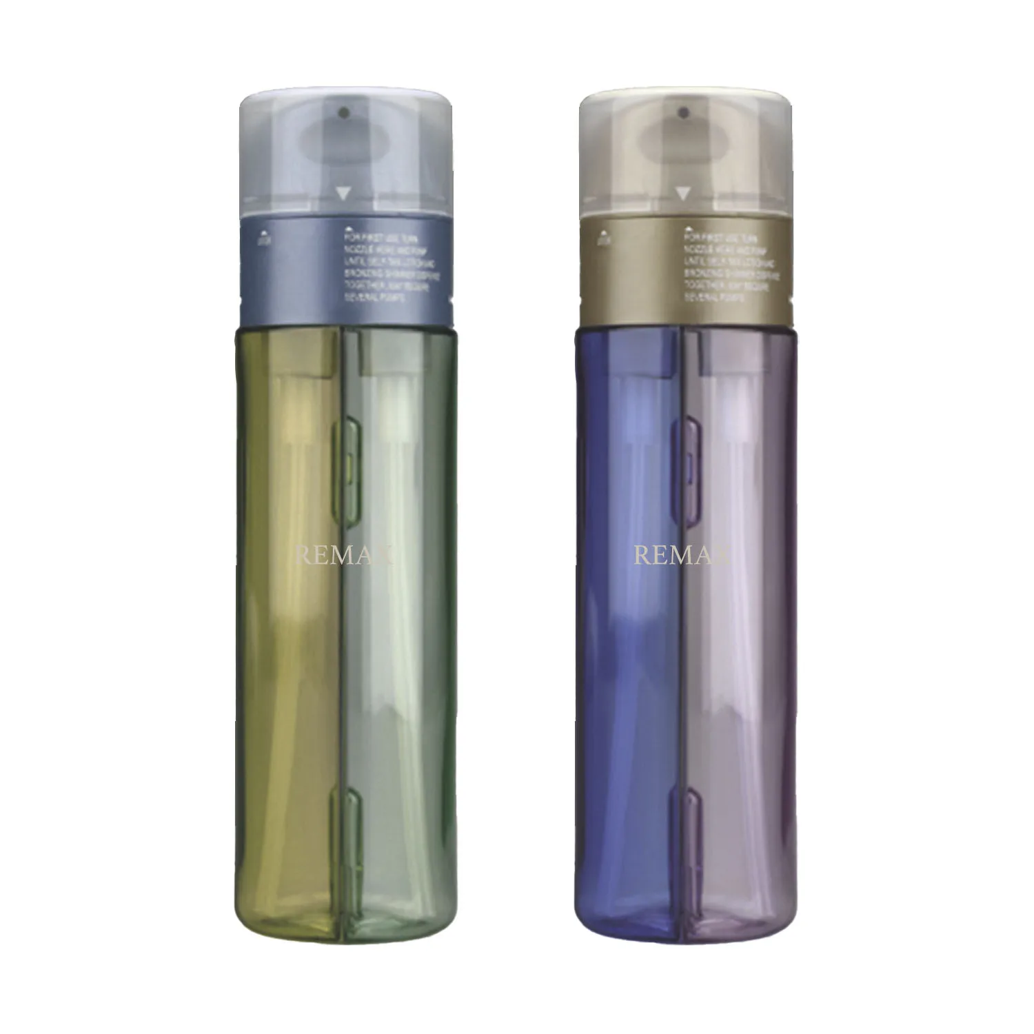 REMAX  2 In 1 Double Dual Chamber Cylinder 100ml lotion Pump Serum Lotion Bottle Dispenser for Cosmetic Packaging