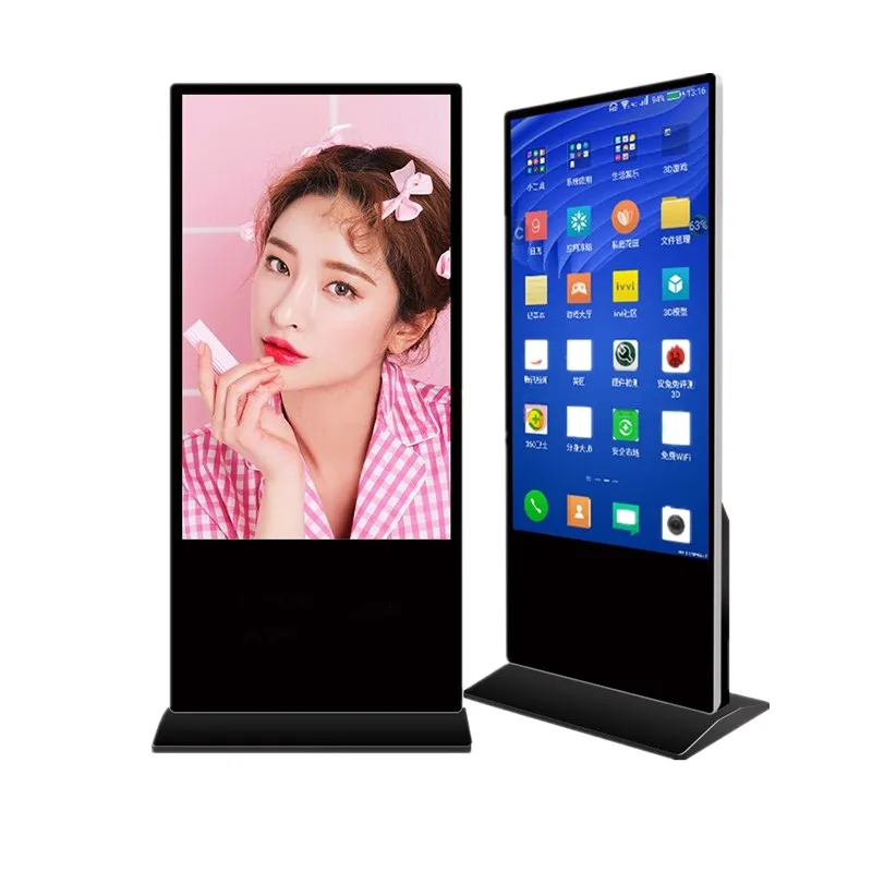Wireless LCD Ad Display Commercial Kiosk HD LCD Advertising Player 55inch Touch Screen Kiosk