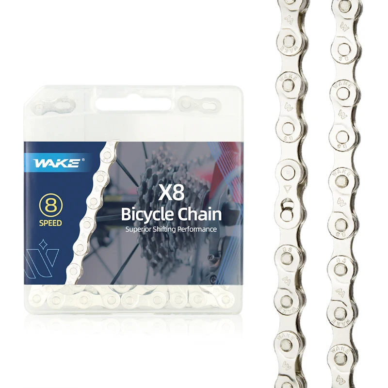 WAKE chain 6 7 8 speed 116 link steel high strength chain suitable for mountain bikes