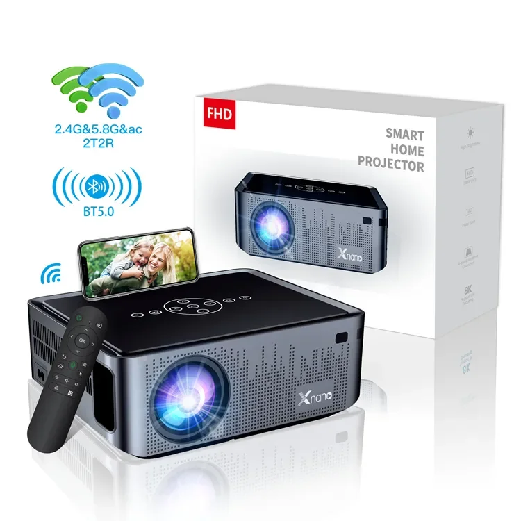2023 X1 Pro Projector Full HD 1080P Smart Android 9.0 WIFI Home Theater LED 3D LCD Video 4K Cinema Portable Mini Projectors