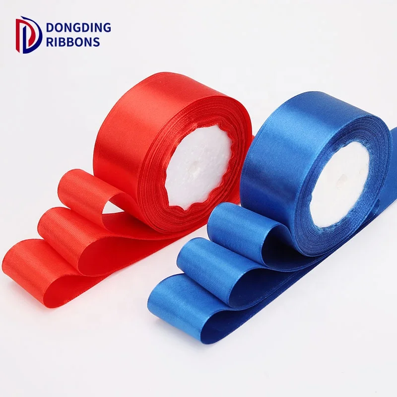 Best Price 25 yards double sided Ribbon Flower1 1/2 inch Silk Satin ribbon 38mm 1.5inch