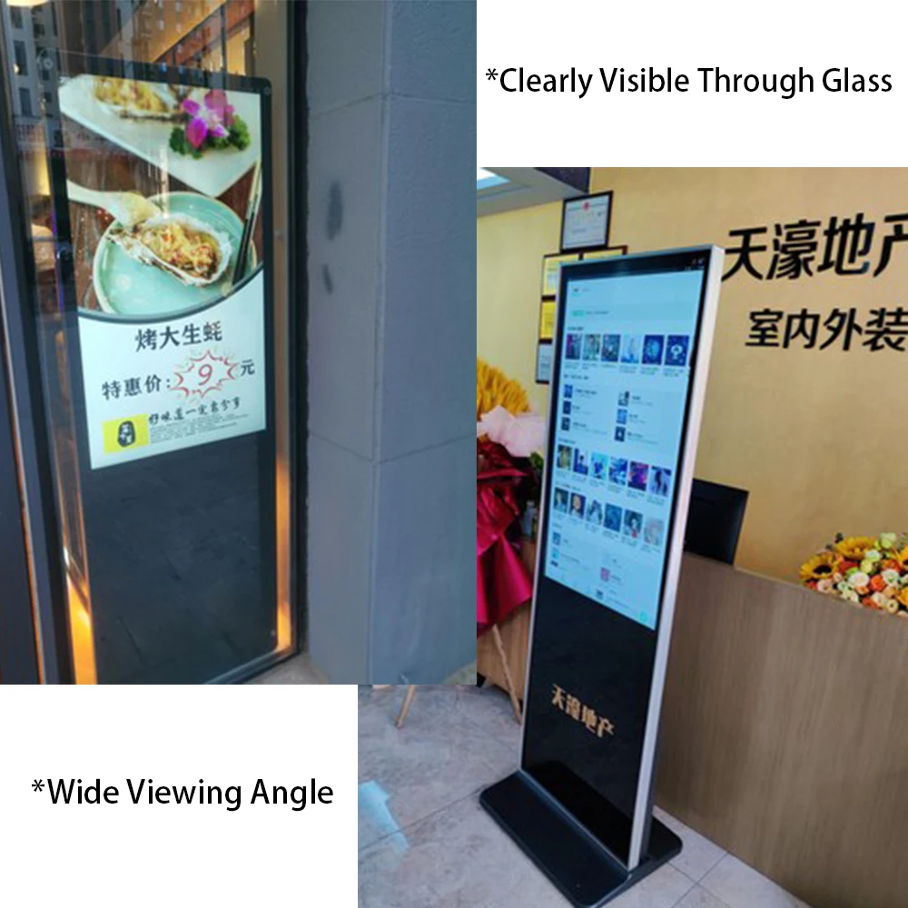32 Inch Kiosk Machine Rohs CE FCC Advertising Player Floor Stand Digital Signage And Displays