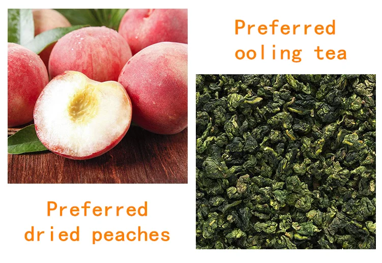 Частная этикетка органические сушеные фрукты свободный лист белый персиковый Улун чай, ароматный чай