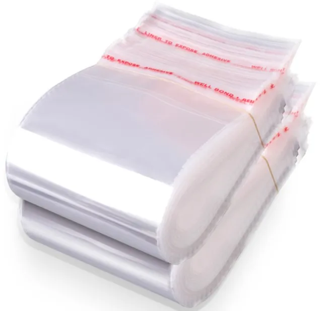 Thick Clear Resealable Cellophane Self Adhesive Seal Poly Bags for Cookie,Packing