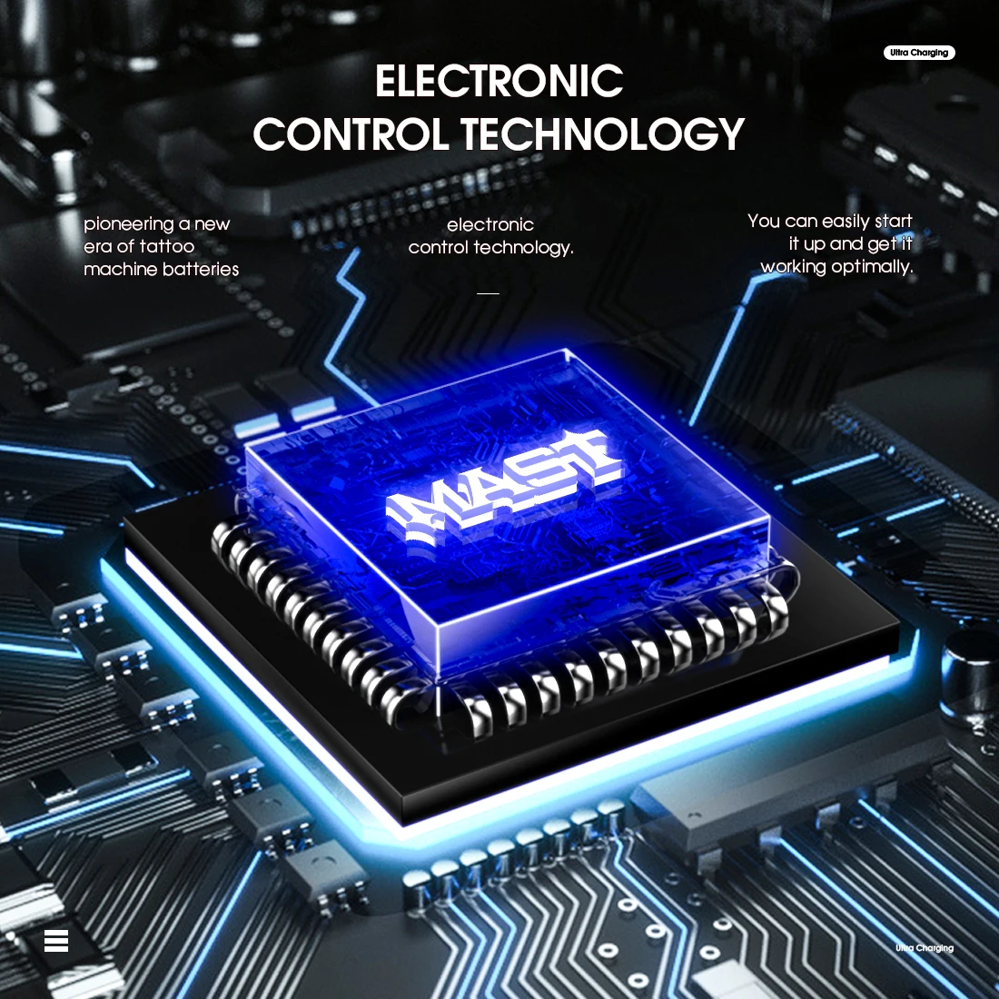 Dragonhawk Mast Fast Charge 1520mAh Tattoo Battery with Charging Base for Mast Archer S Tattoo Pen Machine