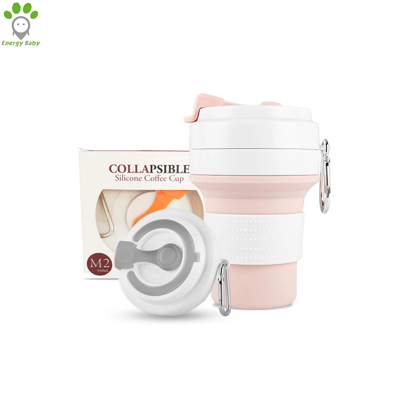 
Silicon Folding Water Drinking Cup Eco Friendly Travel Silicone Collapsible Coffee Cup Foldable 