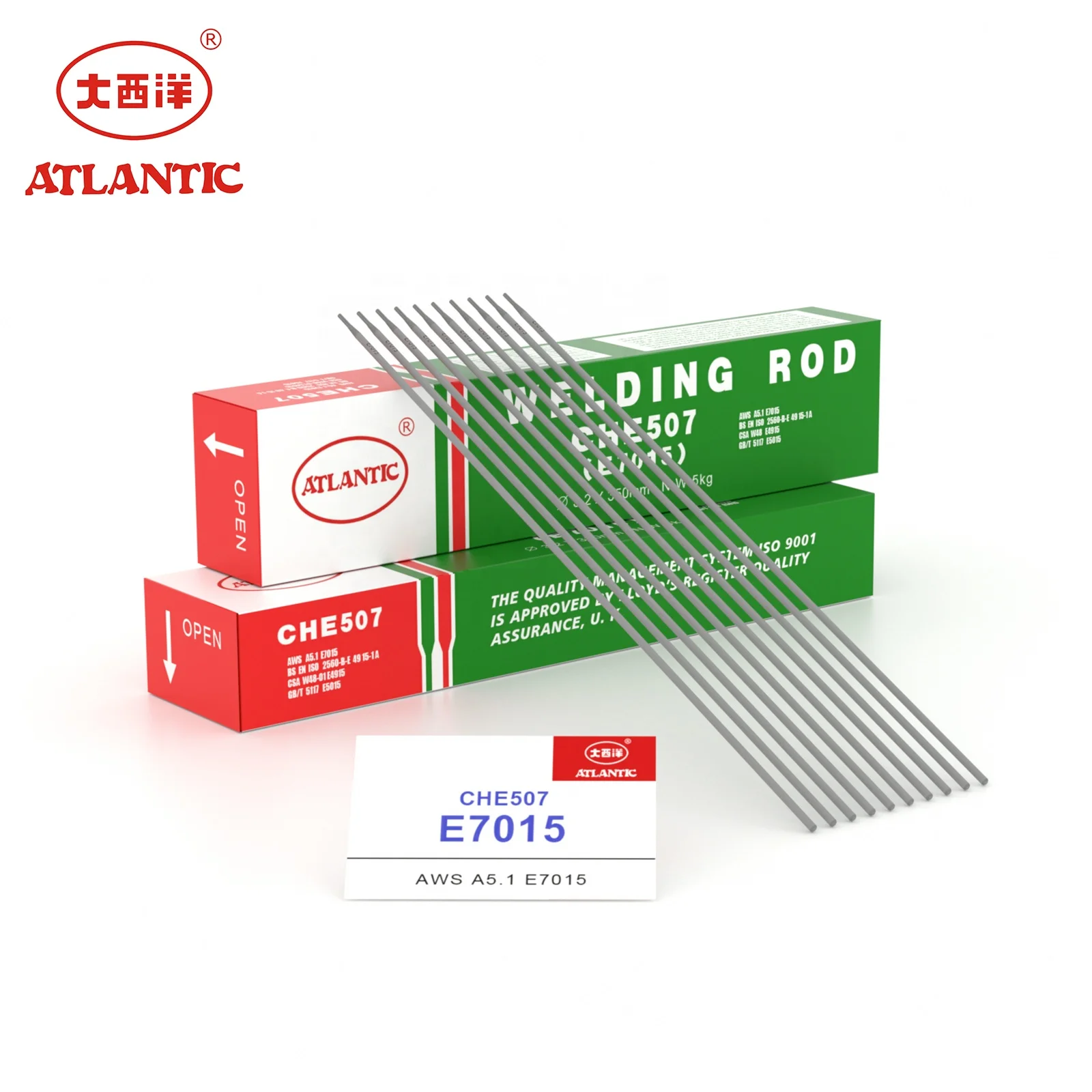 Atlantic 2024 E7015 Electrode Welding Rod High Tensile Steel AWS 5.1 CE ISO ABS 2.5mm 3.2mm 4.0mm