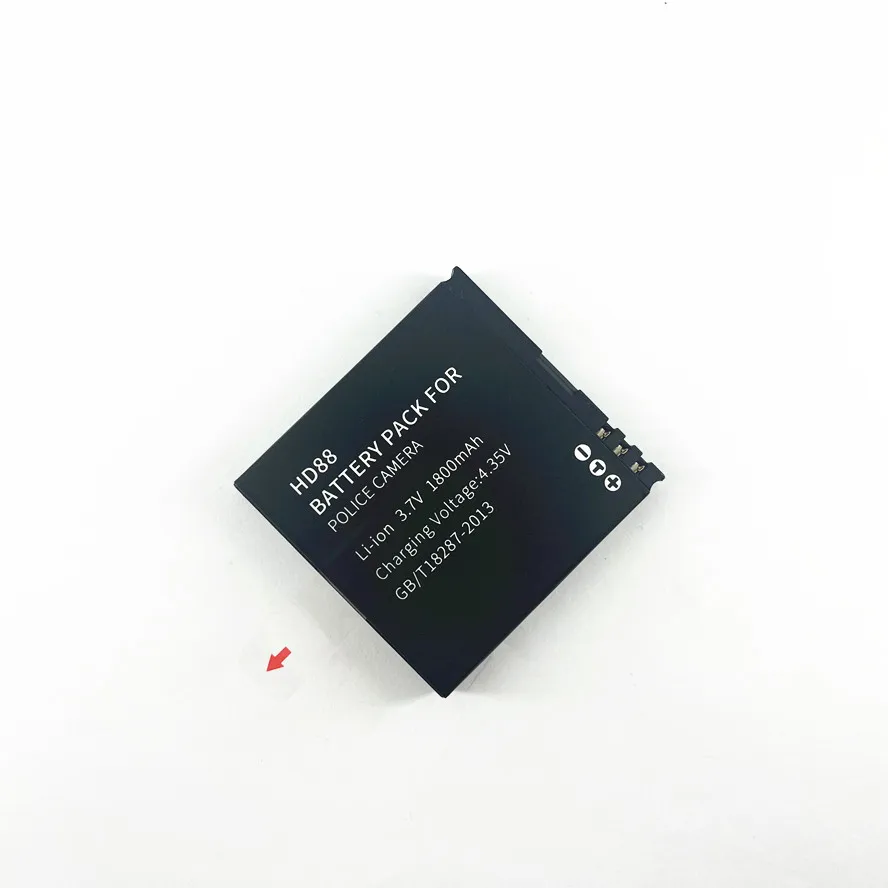 1800mAh 3.7V HD88 Rechargeable Lithium Ion Polymer Battery for Body Worn Camera Action Camera