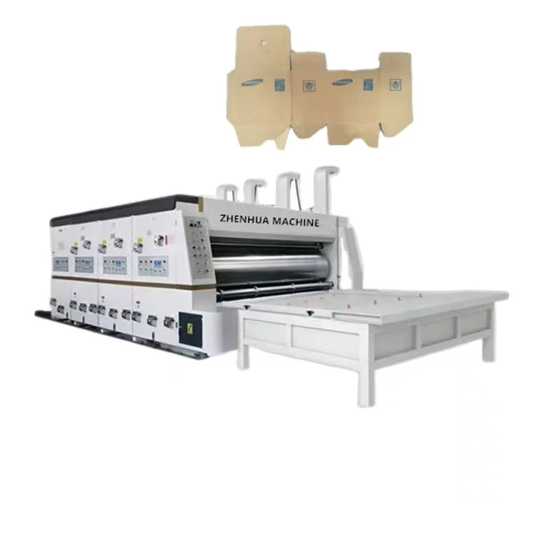 ZHENHUA YSF-C Chain Feeder Two Color Cardboard Flex Printing Die Cutting Slotter Machine
