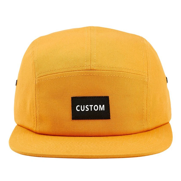 Custom Made Five Panel Cap Label Logo 5 Panel Snapback Hat
