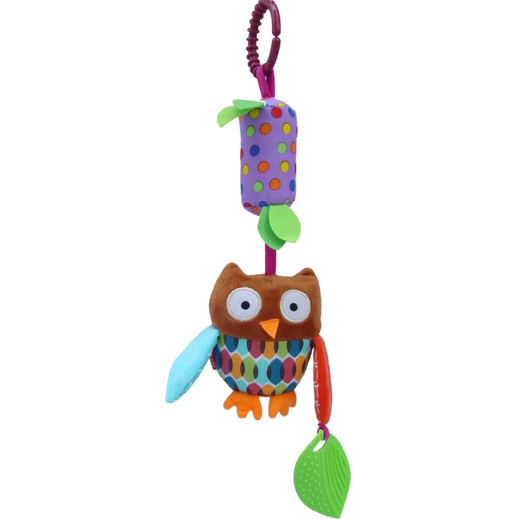 Cartoon Baby Toys  Bed Stroller Baby Mobile Hanging Rattles Plush Infant Chime Rattle Toys for Baby