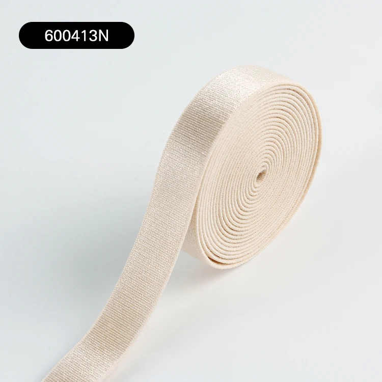 Customized Comfortable Wear Nylon Soft Satin Elastic Bra Strap Plush Elastic Webbing For Ladies Bra