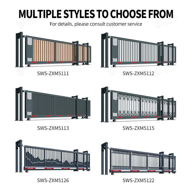 wholesale folding security gate Segmented linear gate automatic driveway retractable sliding gates