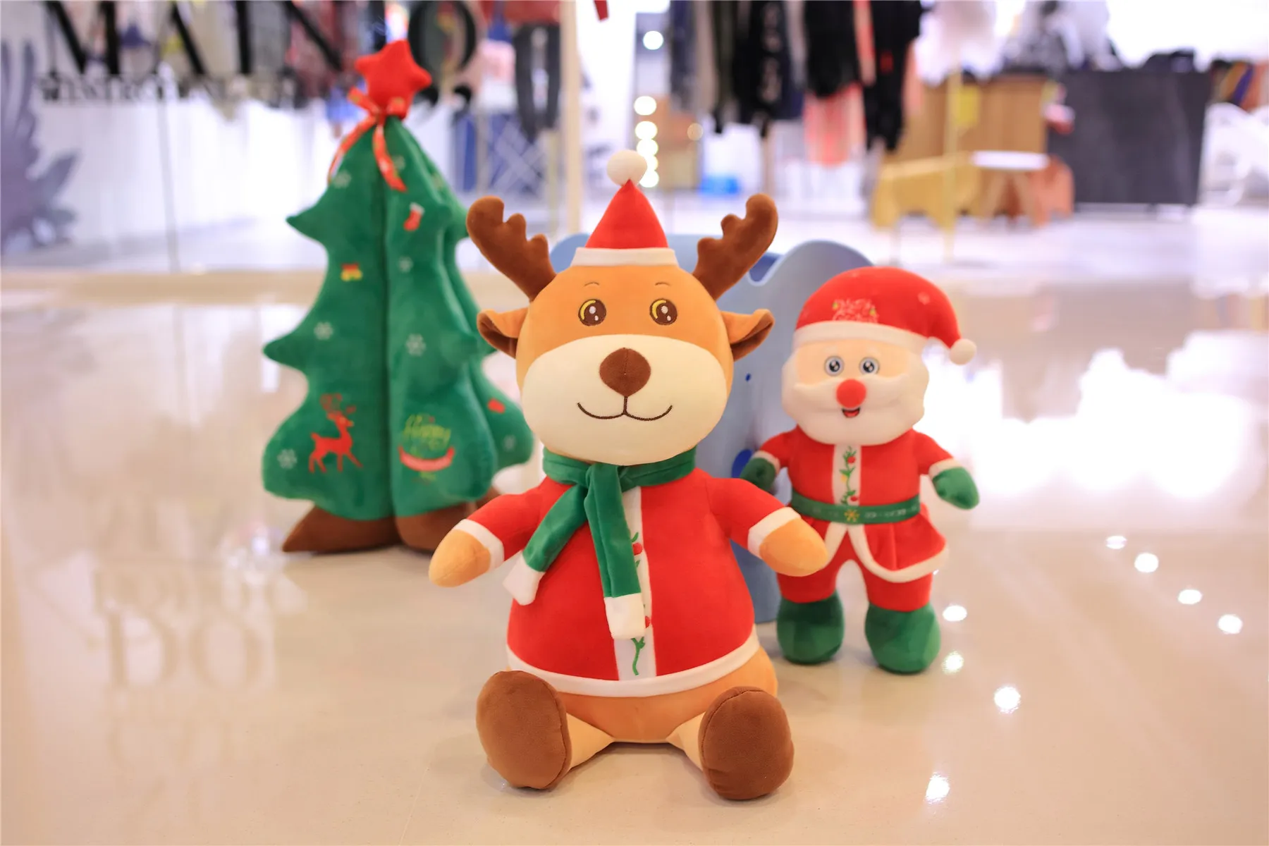 Christmas Gift Cartoon Christmas Elk Doll Company Gift Santa Claus Doll Pillow Plush Toy