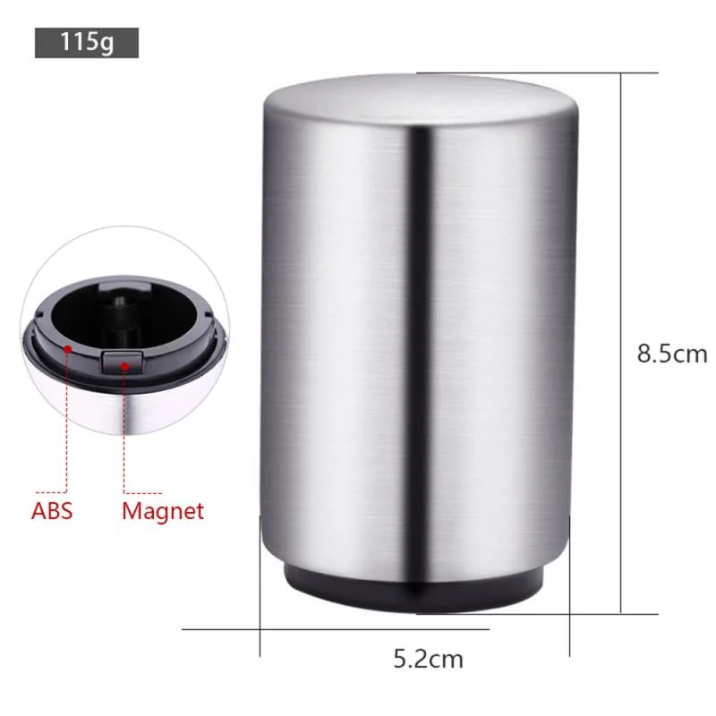 Bottle Opener Automatic Set Push Down Metal Magnetic Magnet Stainless Steel Beer Wine Round Bottle Opener