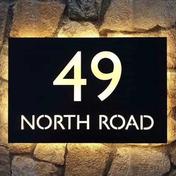 glow in the dark house numbers glass house number signs house number plates