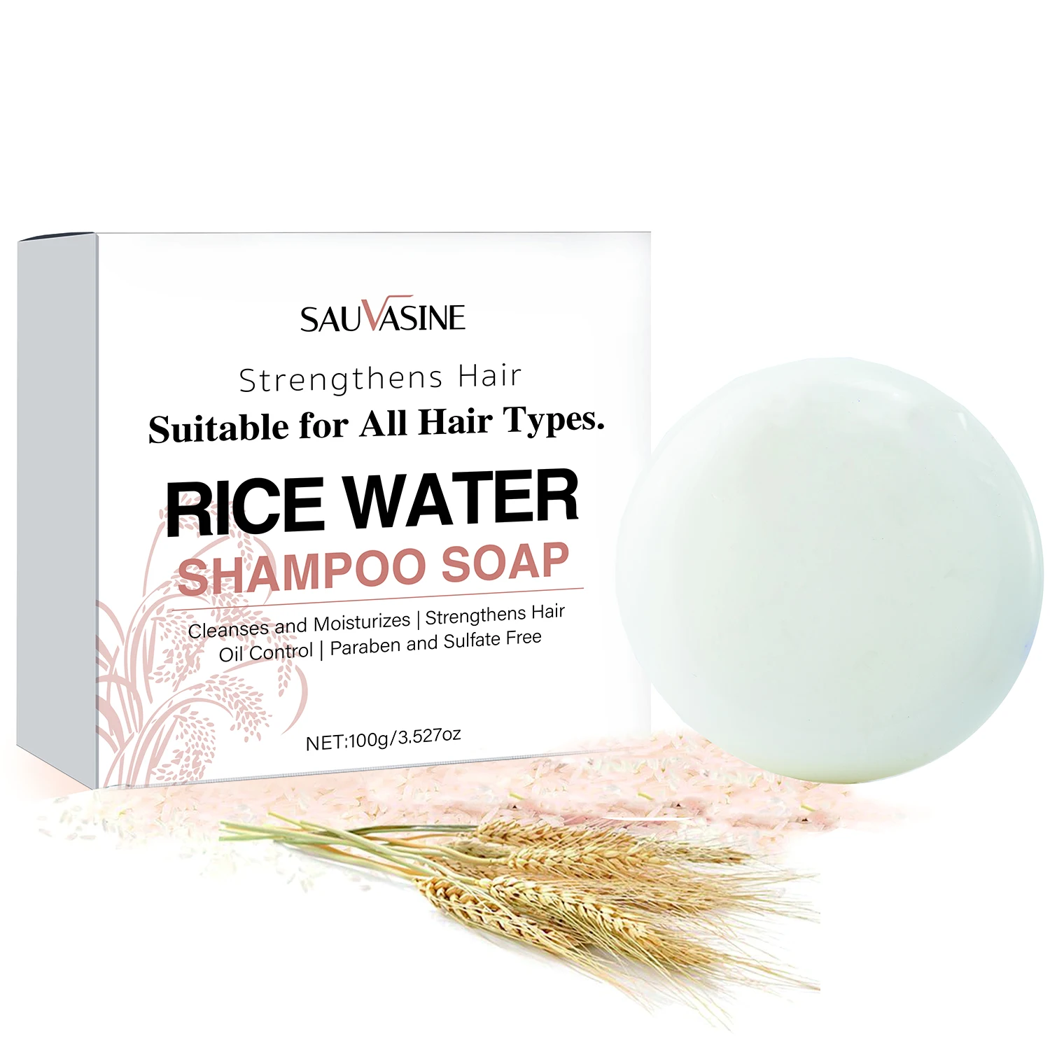 Lanthome Hair Soap Vegan All Natural Growth Shampoo Rice Water Bar Suitable for