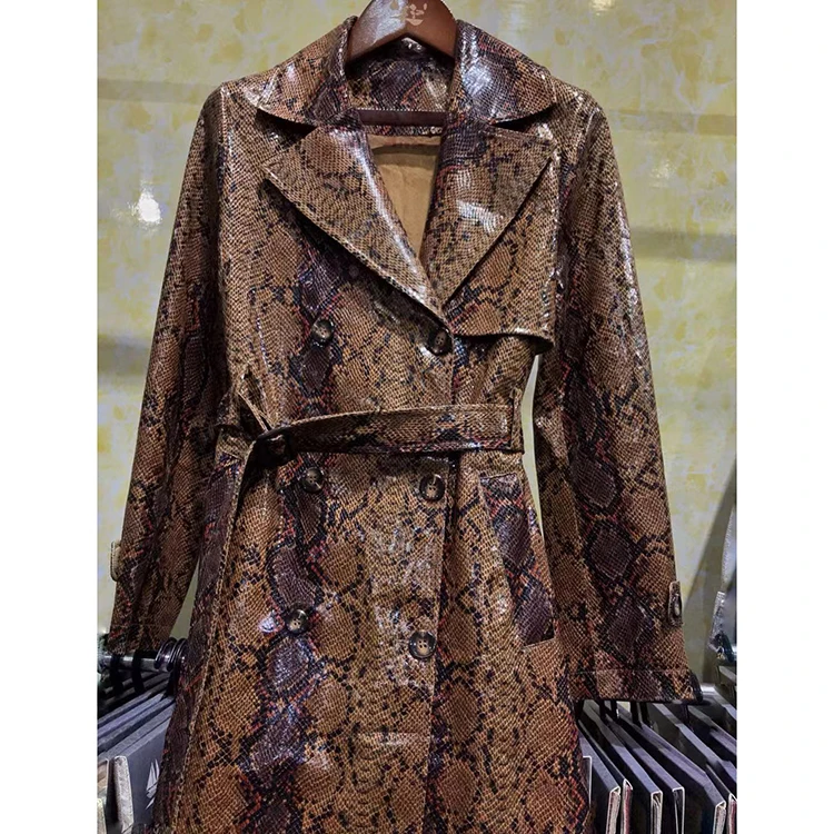 High Quality And Cheap Artificial Leather Double-Sided Snake Print Leopard Print Garment Fabric