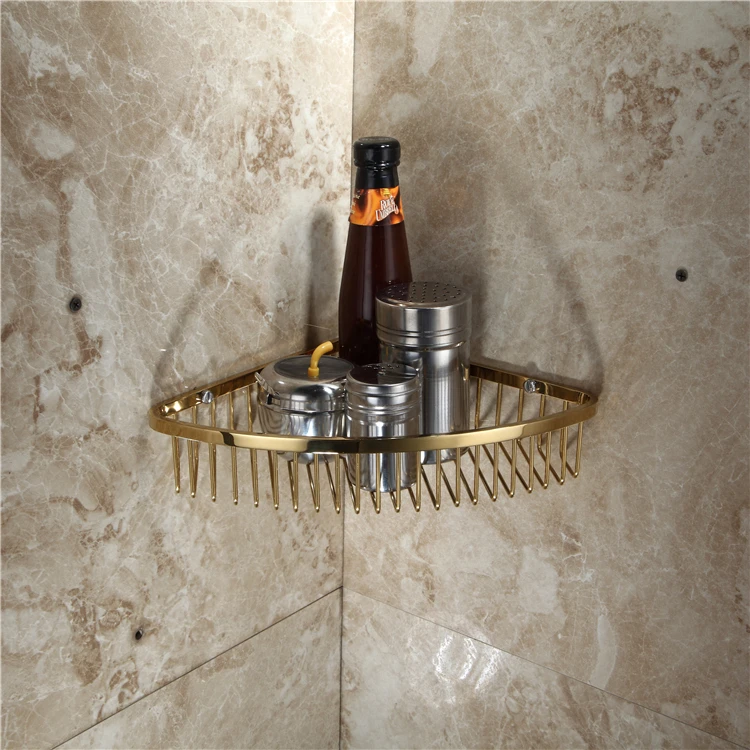 
High Quality Metal Kitchen Wall Hanging Bathroom Corner Rack Baskets 