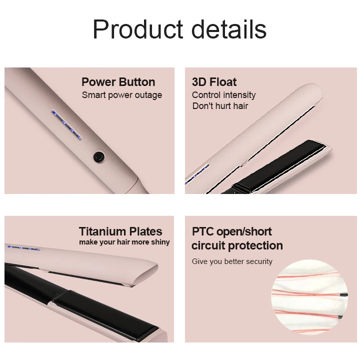 Custom Low MOQ Private Label Heat Up Fast Portable Ceramic Hair Straightener Mini Flat Irons