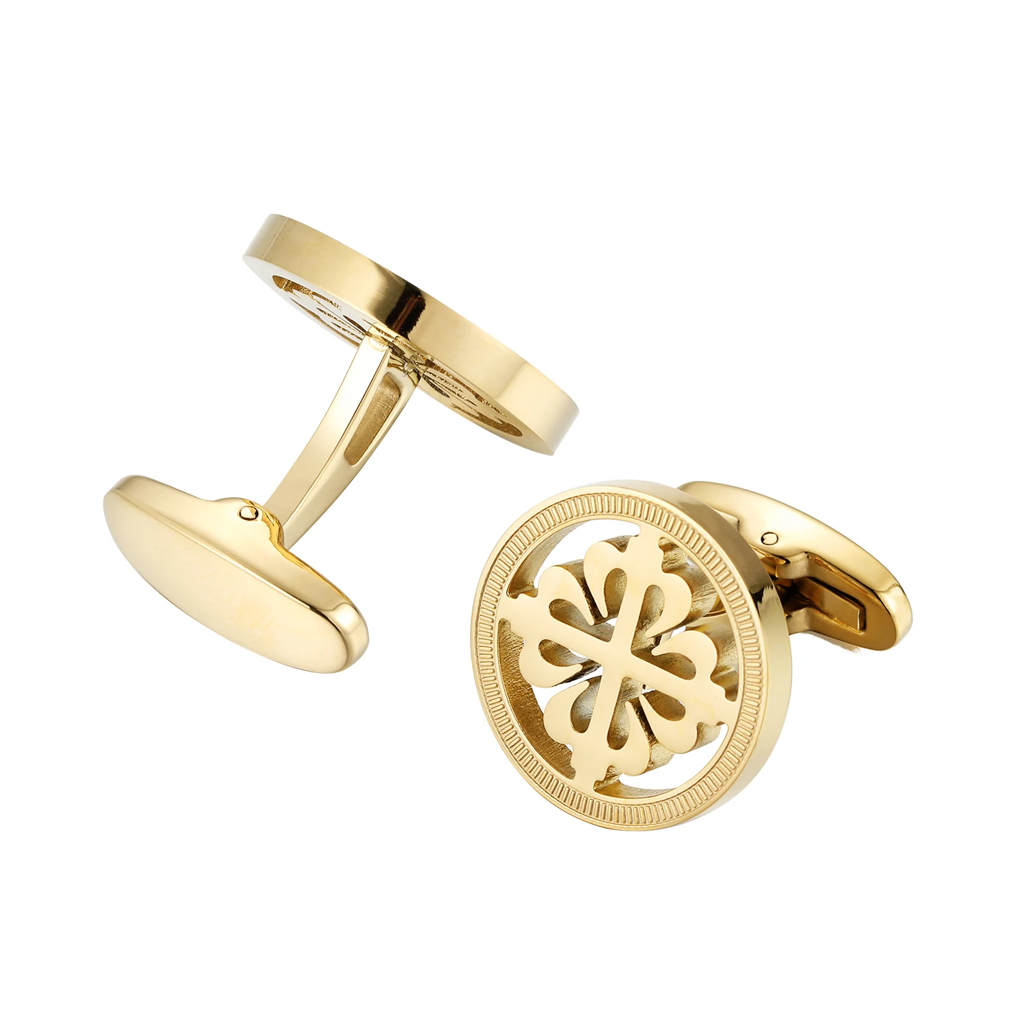 18K Gold Plated Manufacturer Custom Wholesale Luxury Cufflinks Fashion Factory Price Copper Metal Novelty Cufflinks For Men Shir