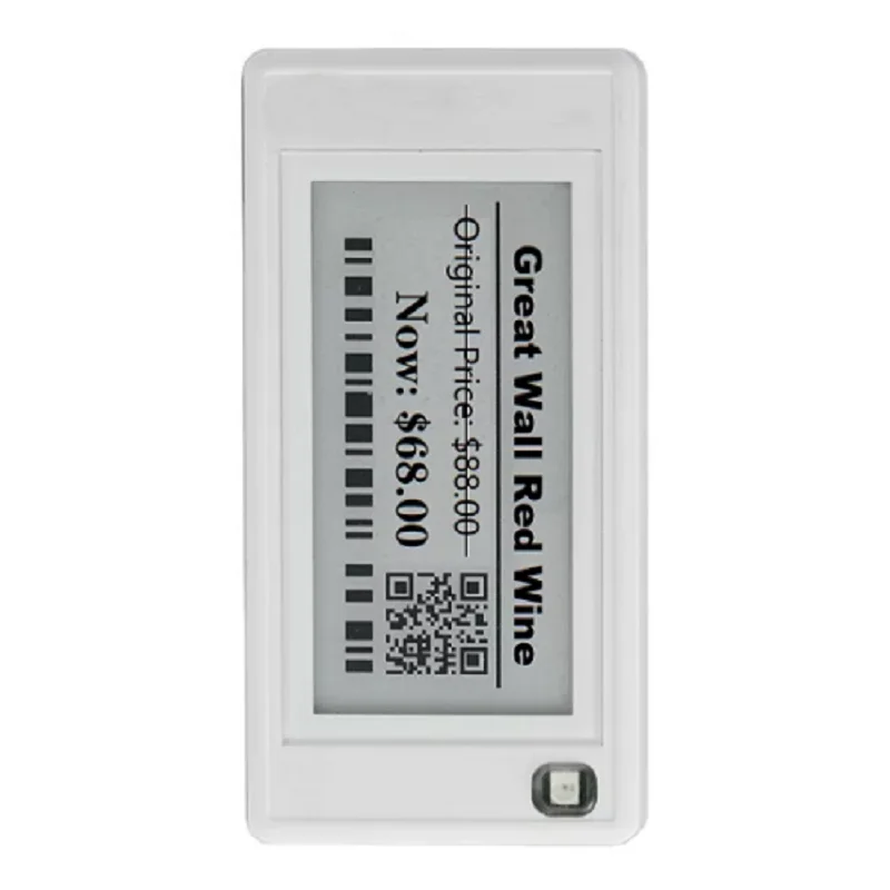 296 x 128 screen resolution Chain Digital Tag Supermarket Electronic Price Tag with wireless Long Life Time