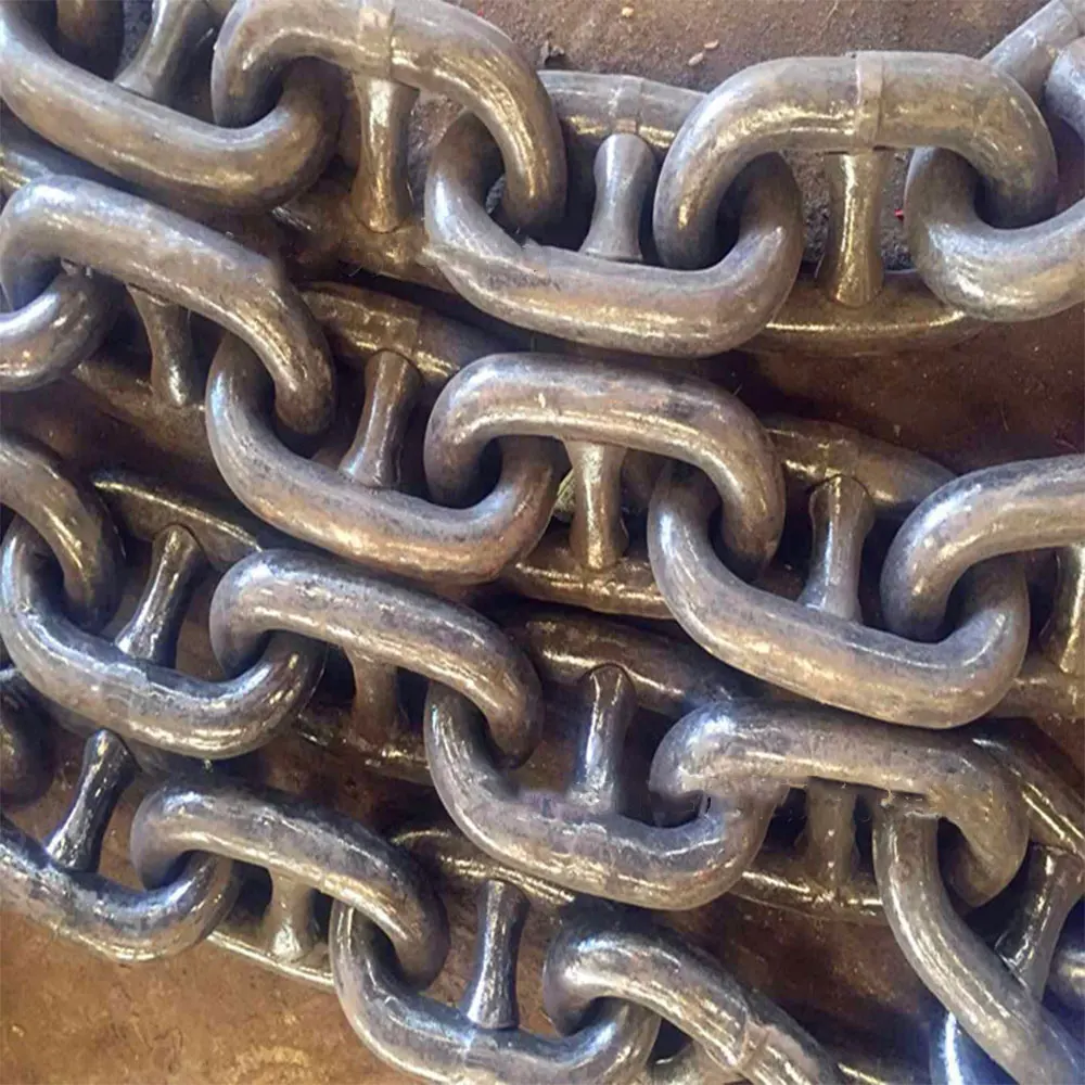 22mm black painted grade u3 cm690 stud link anchor chain