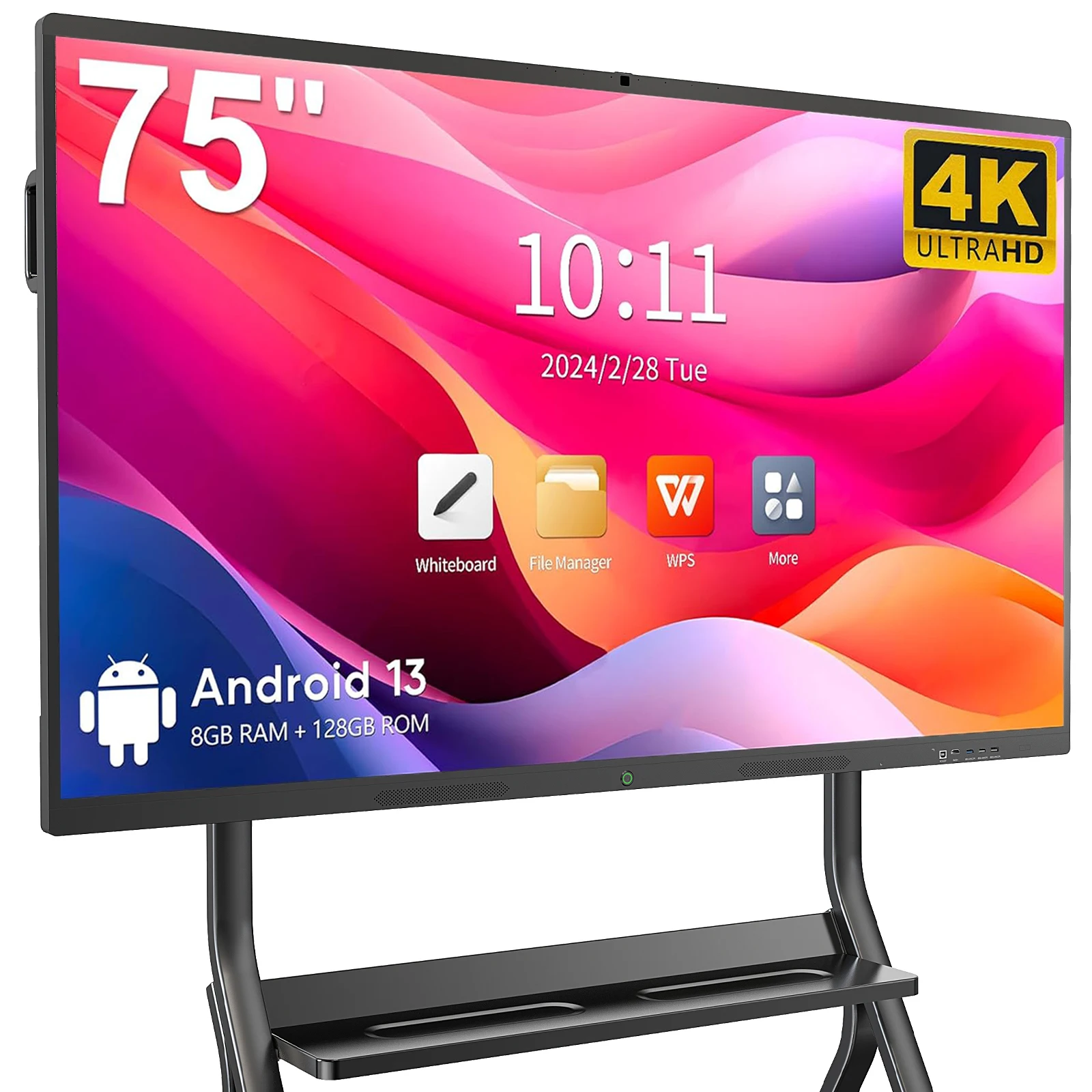 100/98/86/75/65/55 Inch Finger Multi Touch Screen 4K Meeting Room School Interactive Smart Board For Education