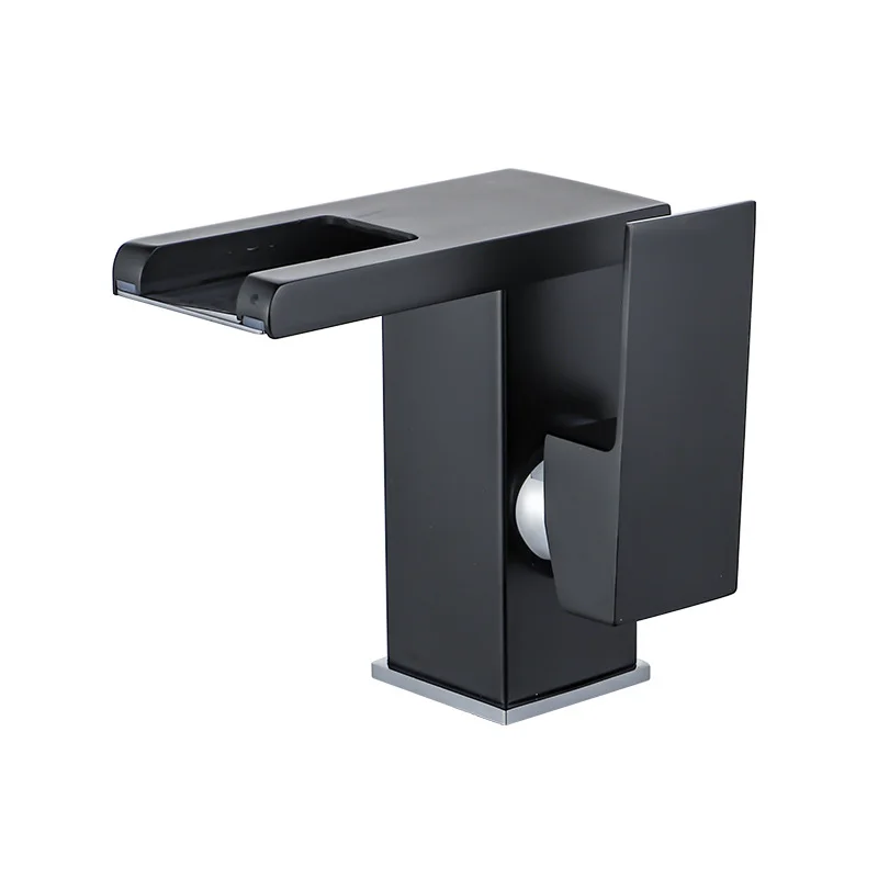 hot sales modern design bathroom sink square faucet waterfall basin the faucet adapter