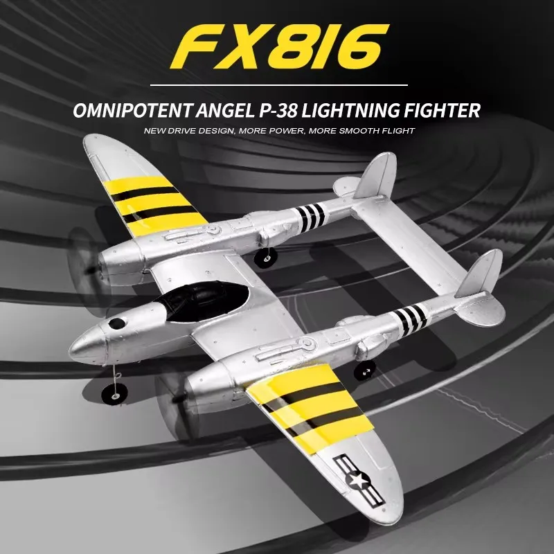 FX816 EPP Fixed Wing Radio Contorl P38 2.4G Wingspan RC Fighter Simulation Aircraft Airplane Model Toy Outdoor Flight Drone Kid