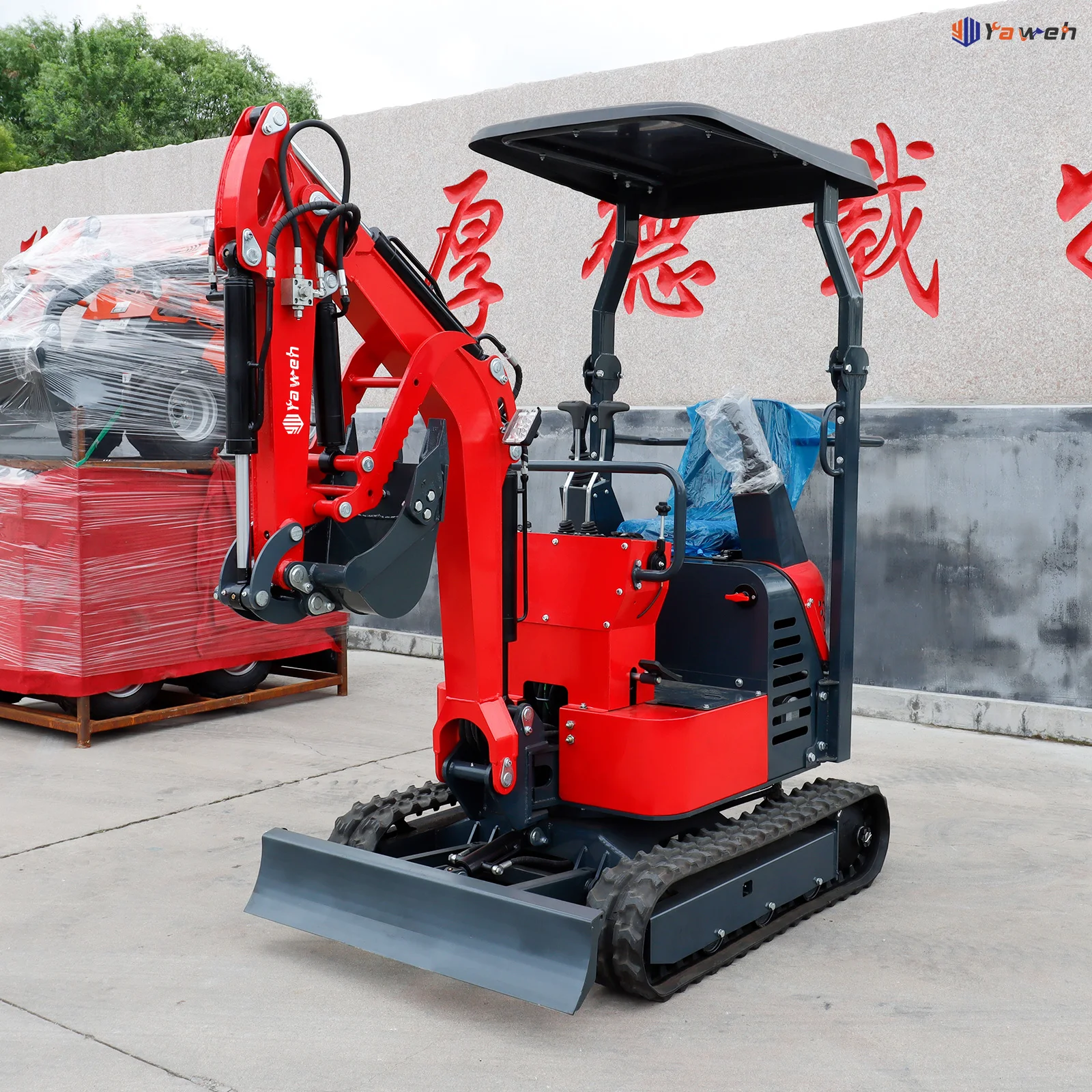 Yaweh Chinese New Price 1.5ton Digging Bucket Mini Crawler High Performance Household Hydraulic Crawler Small Excavator