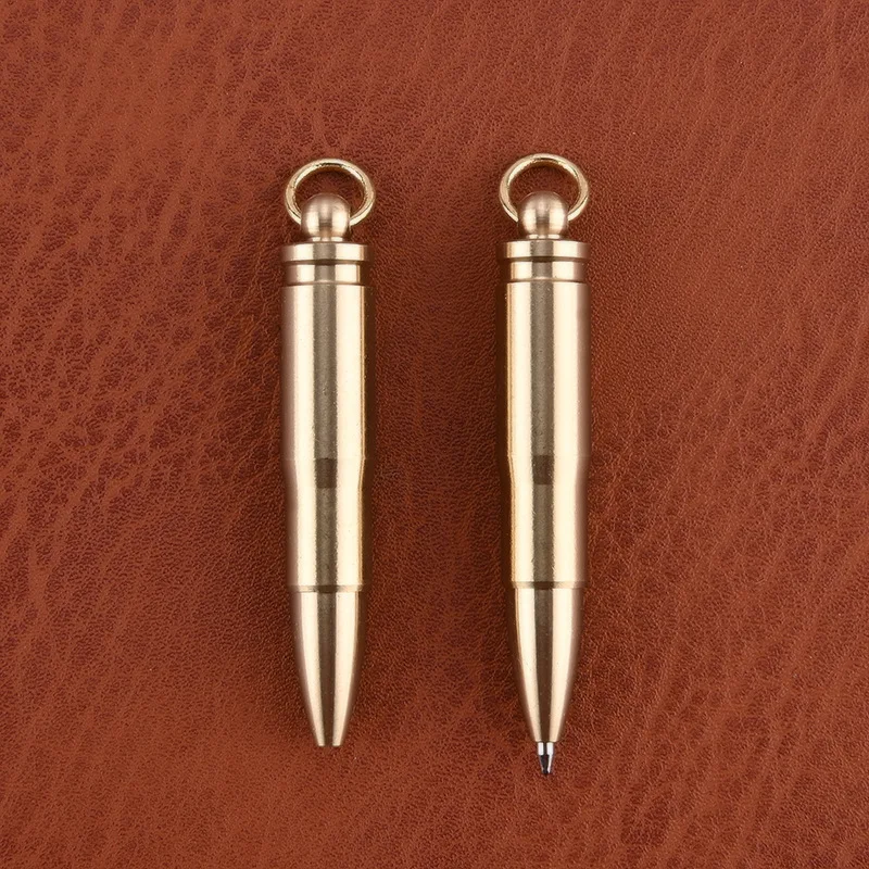 New fashion custom gift keychain mini pen brass pen for men
