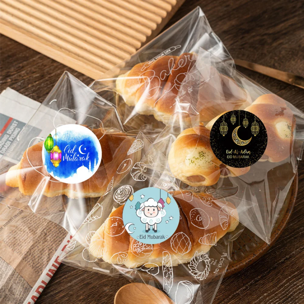 Islamic Muslim Ramadan Eid Mubarak 12 dots Gift Tag Paper Sticker eid mubarak party supplies Label Stickers