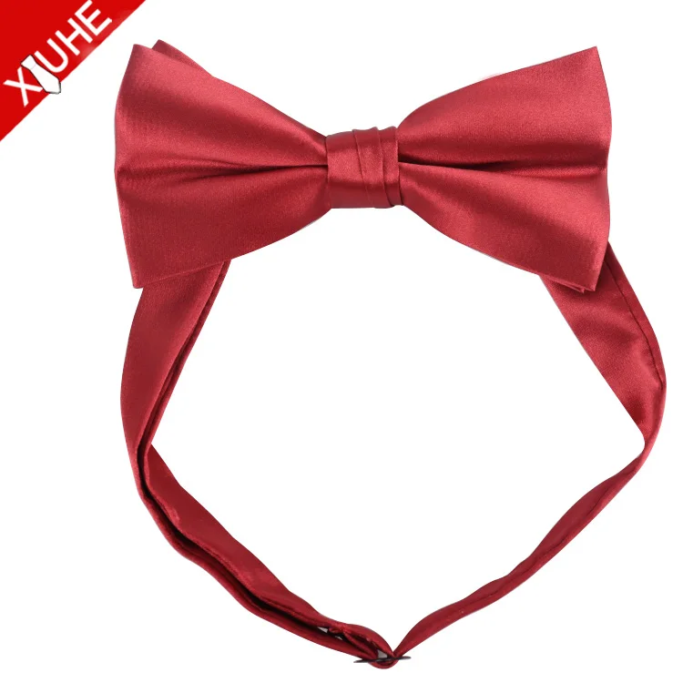 Solid Bowties Red Color Bow tie Wholesale Satin Solid mens Bowtie