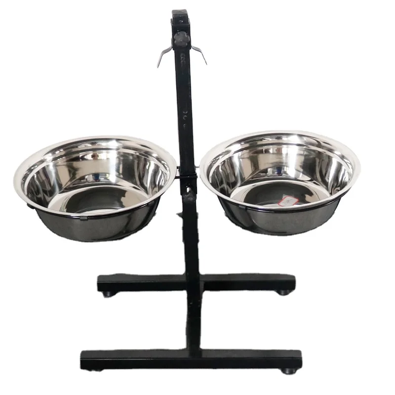 Pet Bowls And Feeder Stainless Steel Pets Feeding Food Cups With Stand And Holder Premium Selling Metal Pet Bowls Cat Feed Cup