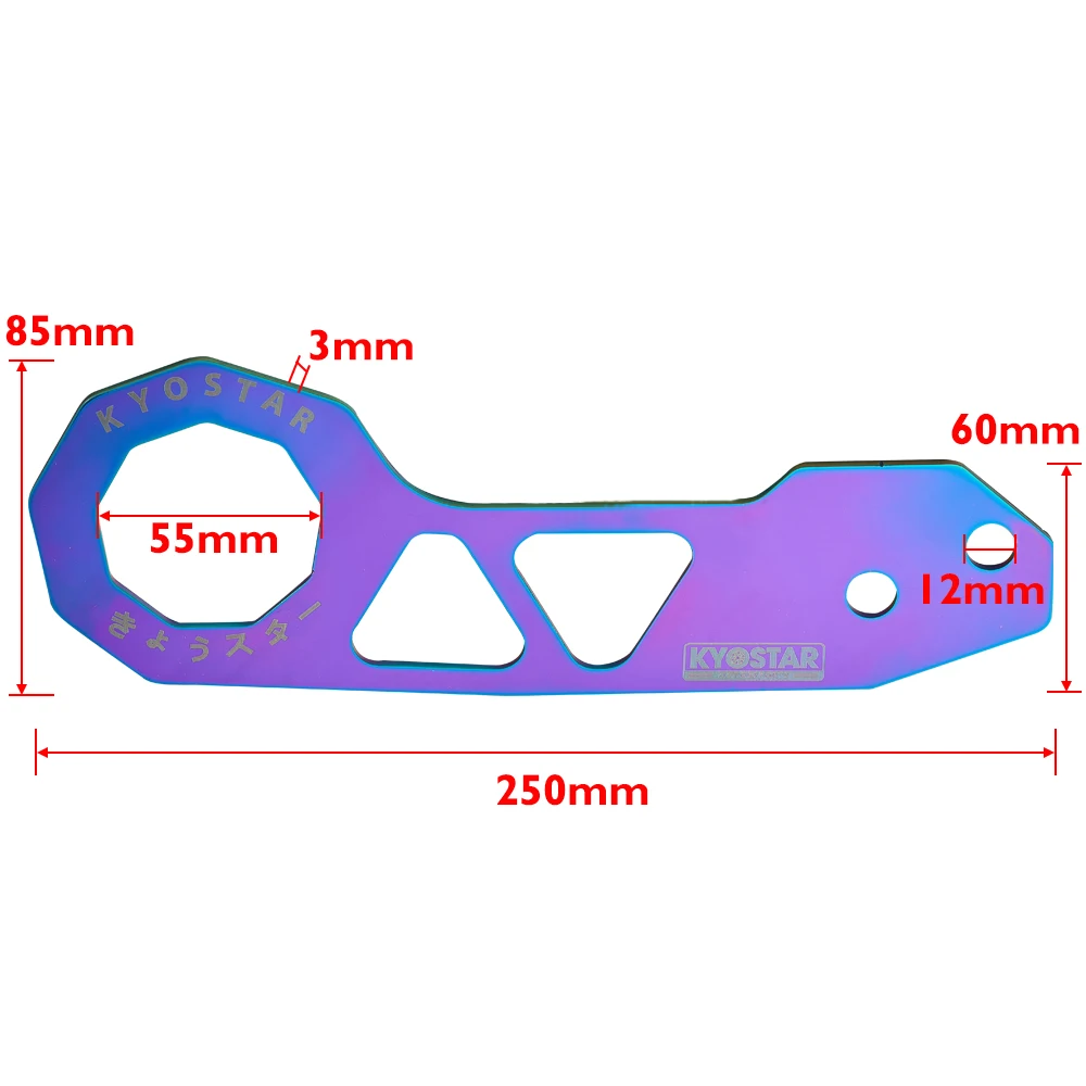 
KYOSTAR JDM Car Accessories Stainless Steel Rear Tow Hook Neo Chrome 