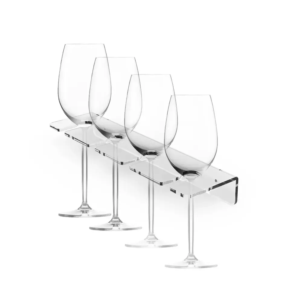 Wine holder Custom design plexiglass wine and bottle organizer stand clear acrylic wine stand acrylic