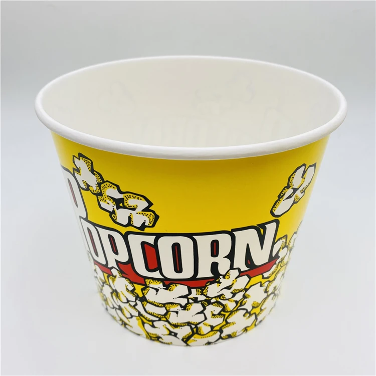 disposable custom printing paper popcorn bucket cups 32oz 40oz 50oz 100oz