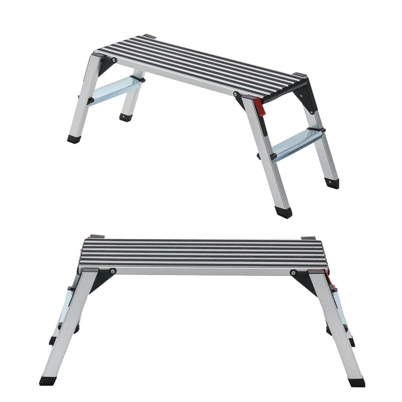 Multifunctional step stair aluminum folding work platform car washing platform for warehouse daily use