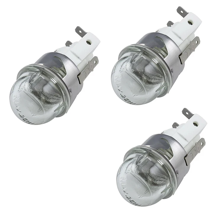 High temperature resistant oven lamp round head glass chimney oven lighting
